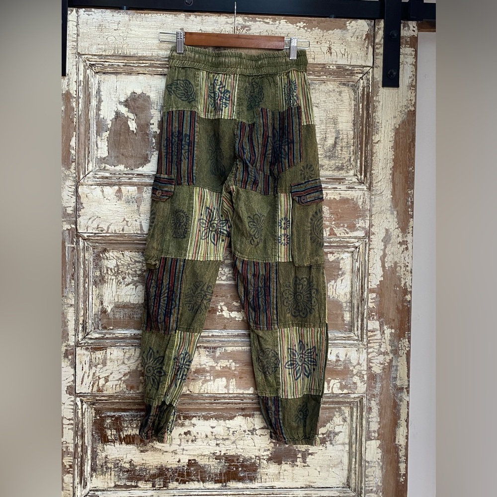 Rising International Olive Patchwork Cargo Pants - image 4